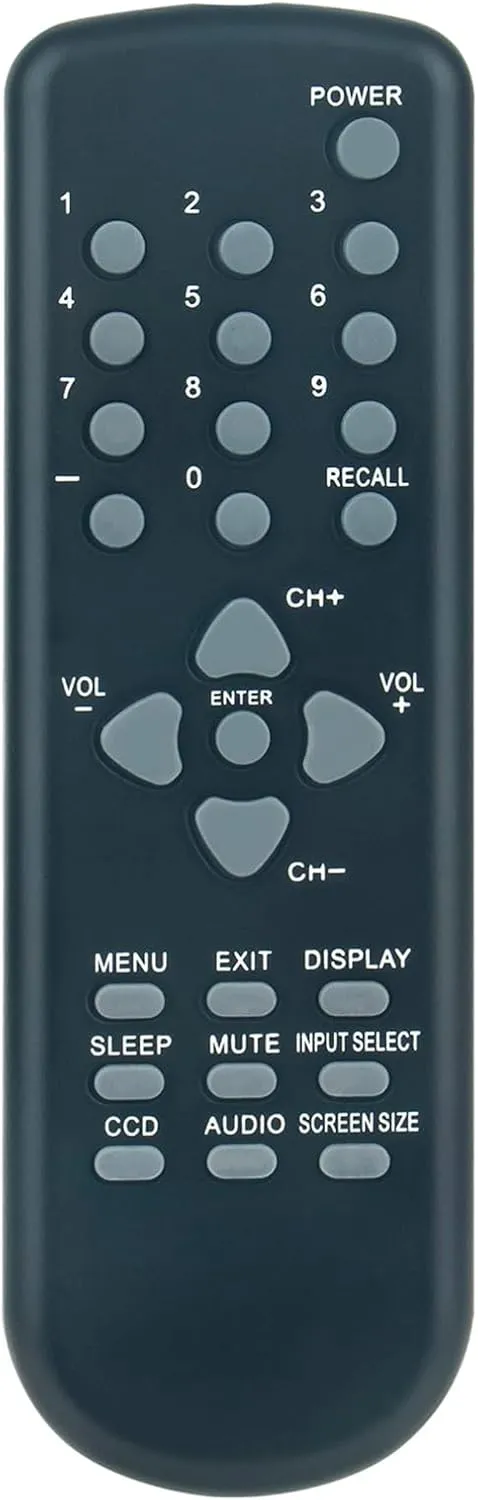 076E0RC011 Replacement Remote Control Compatible for SANSUI TV HDLCD1909 HDLCD185W HDLCD19WB HDLCD1909A HDLCD1909B RT076E0RC011 076E0RC01 19 Inch Wide TFT LCD Television with Digital Tuner