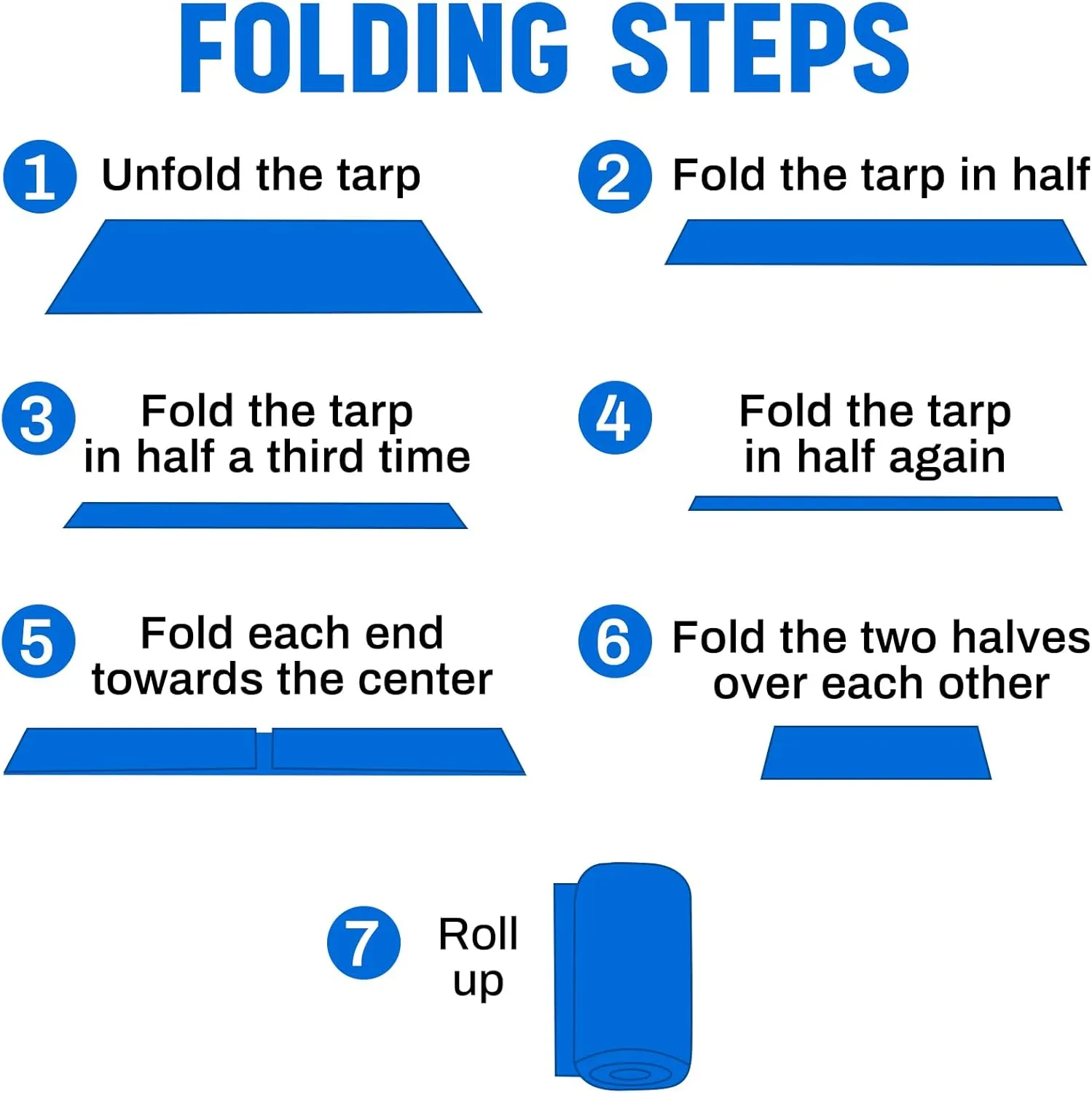 1 Pack 20 x 30 ft 5.5 Mil Large Tarps Heavy Duty Waterproof Tarp Multi Purpose Tent Cover for Home Boats Cars Camping Patio Furniture Roof Emergency Rain Protective Cover, Blue