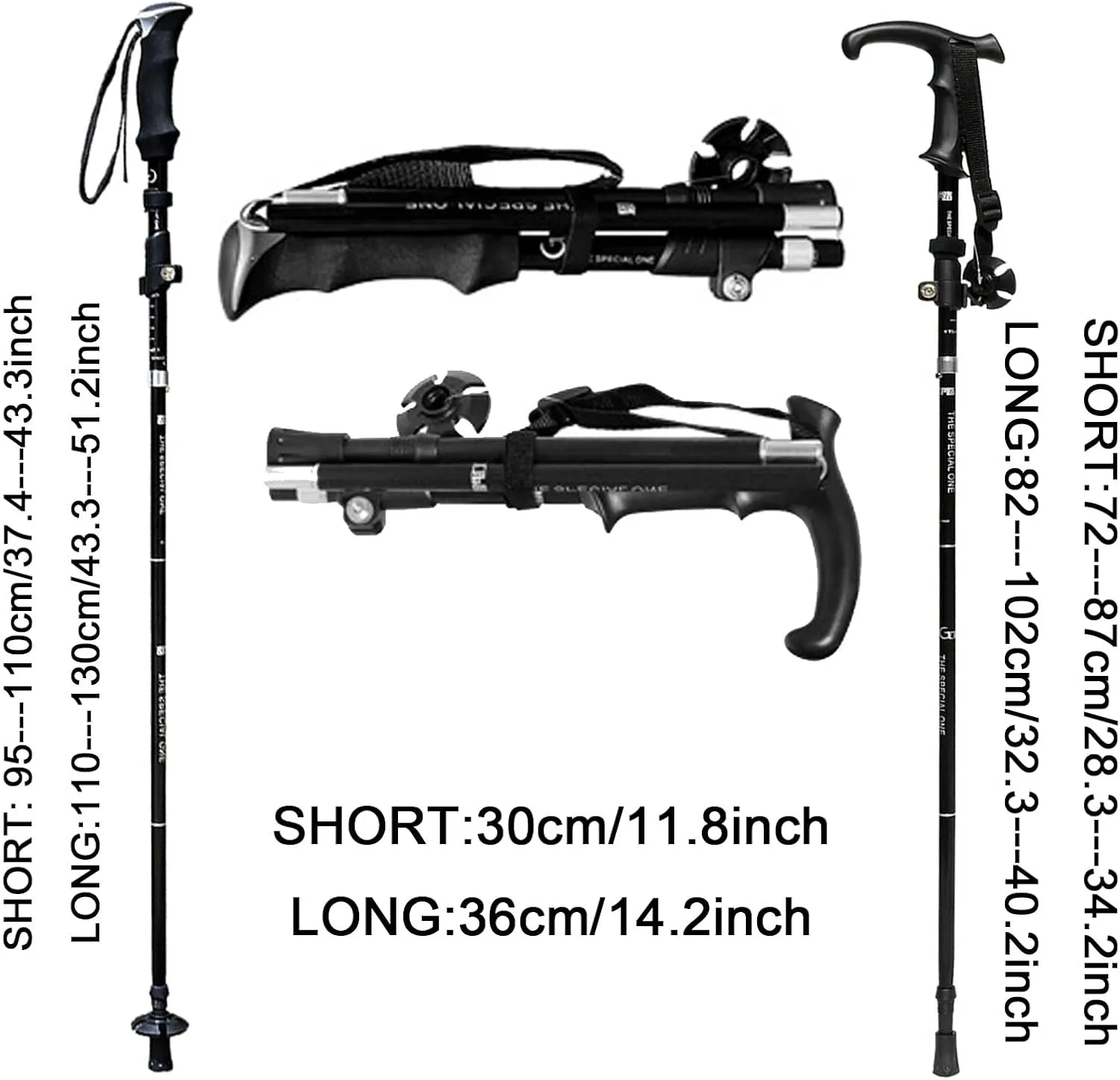 1 Pairs Walking Stick - Collapsible Trekking Pole for Men and Women,Aluminum Alloy Hiking Stick for Seniors