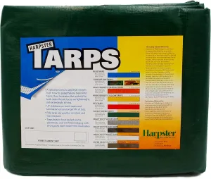 10 Ft. X 18 Ft. Medium Duty 4.5 Oz. Green Tarp - 9 Mil Thick