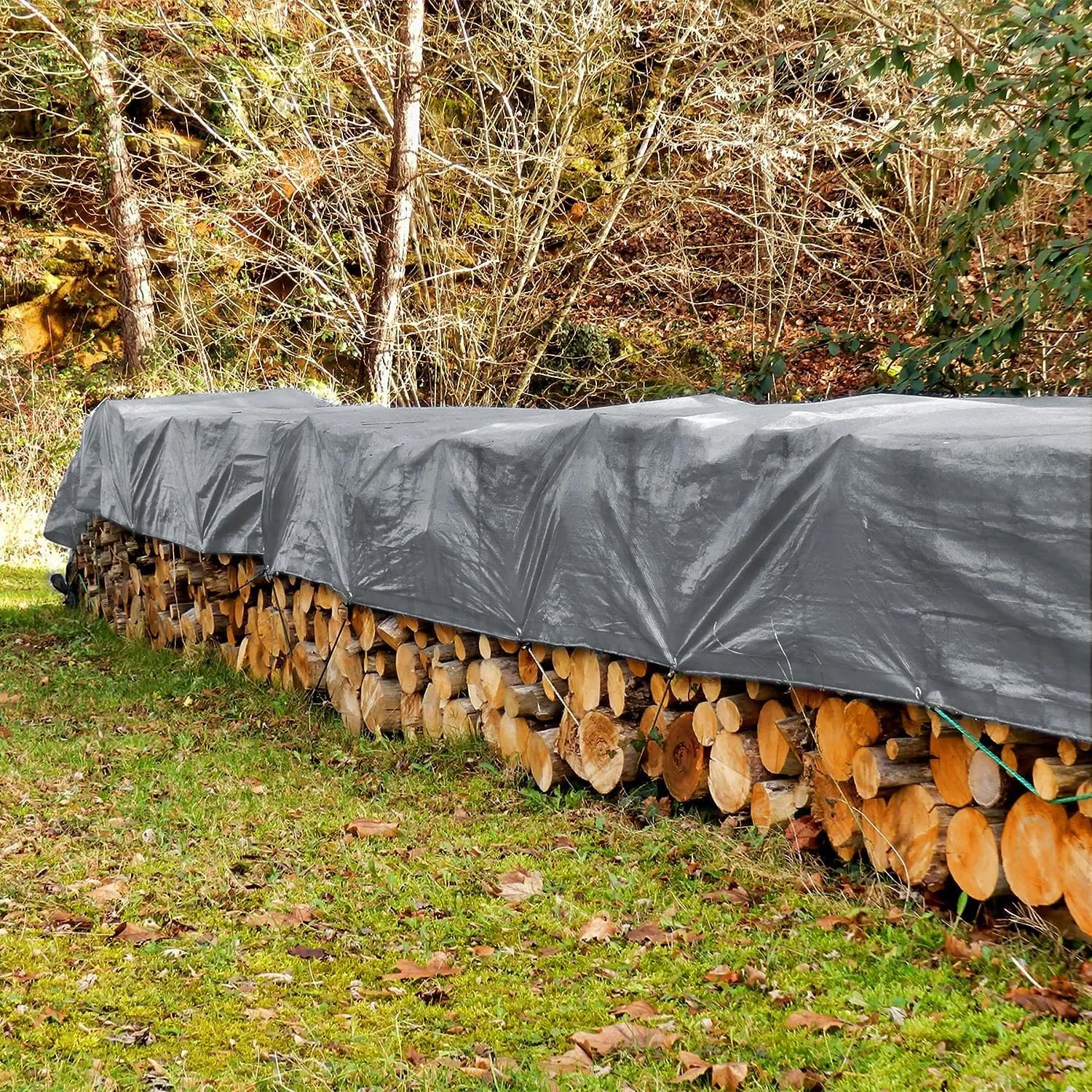 10'X24' Silver Tarp Extra Heavy Duty 12 MIL 3 Ply Coated ReinforcedCanopy 6 oz 3 Layer (Finished Size 9.6' X 23.6')