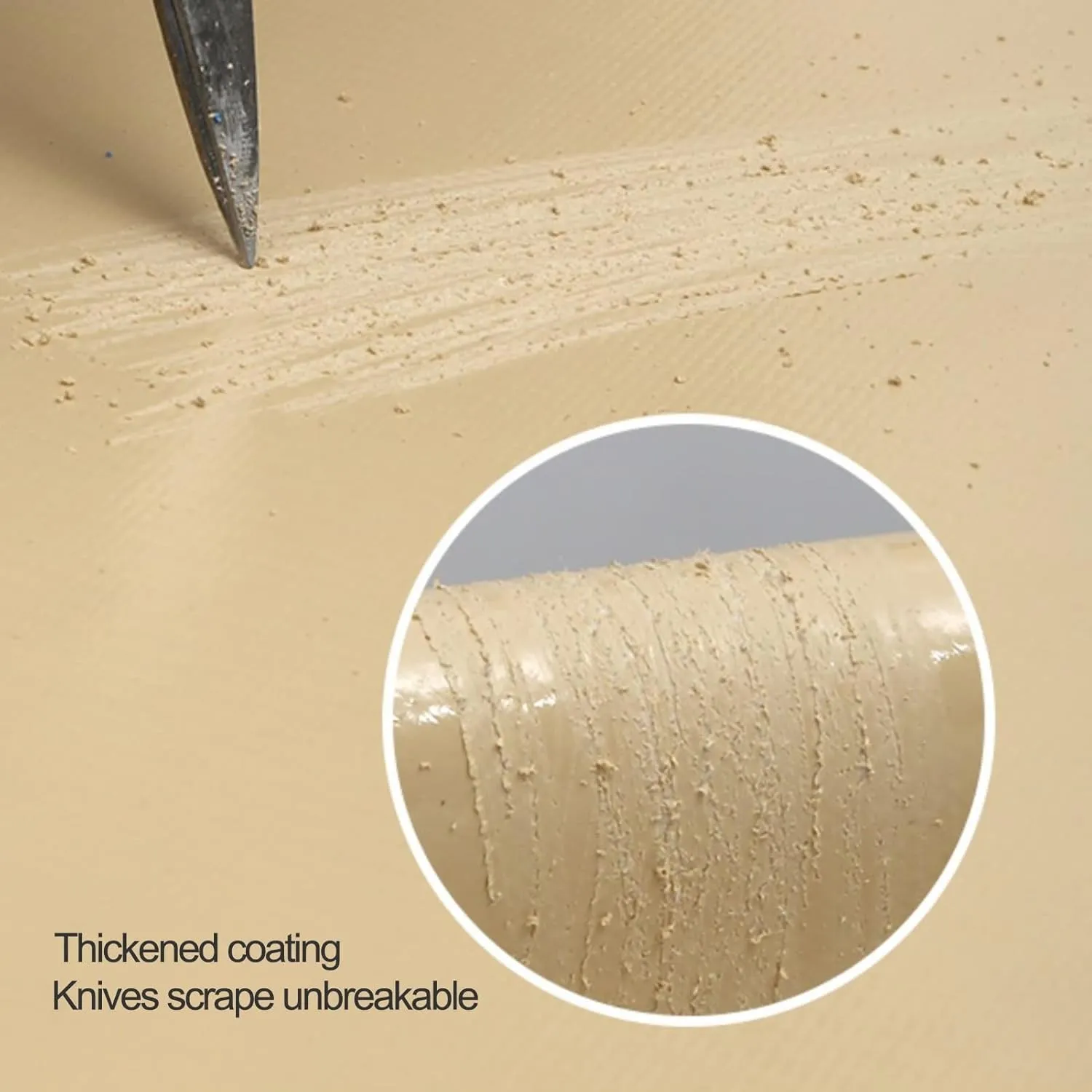 1.5mx6m/2mx2m/2mx3m/2mx4m/3mx6m Beige Heavy Duty Tarpaulin Cover 500g/㎡ PVC Waterproof Tarpaulins Sheet for Rain Shelter, Camping, Outdoor and Pool Tarp Cover, with Metal Grommets(1x5m)