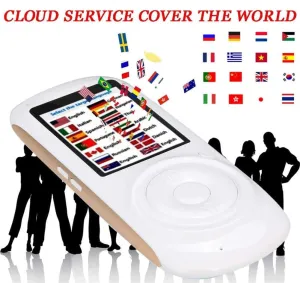 16 Languages Translator Device with Voice,2.4 Inch Screen,WiFi,Real-Time Electronic Translators