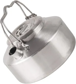 1l Portable Camping Kettle Stainless Steel Tea Pot Compact Stovetop Water Boiler for Outdoor Tea Coffee