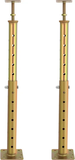 2 Pcs Adjustable House Floor Jacks, 18"-36” (1'5"-3') Height Range, Heavy Duty Support Joist Beam Basement Jack Post Pole for Leveling, Maximum Height Capacity 5570lbs, Galvanized