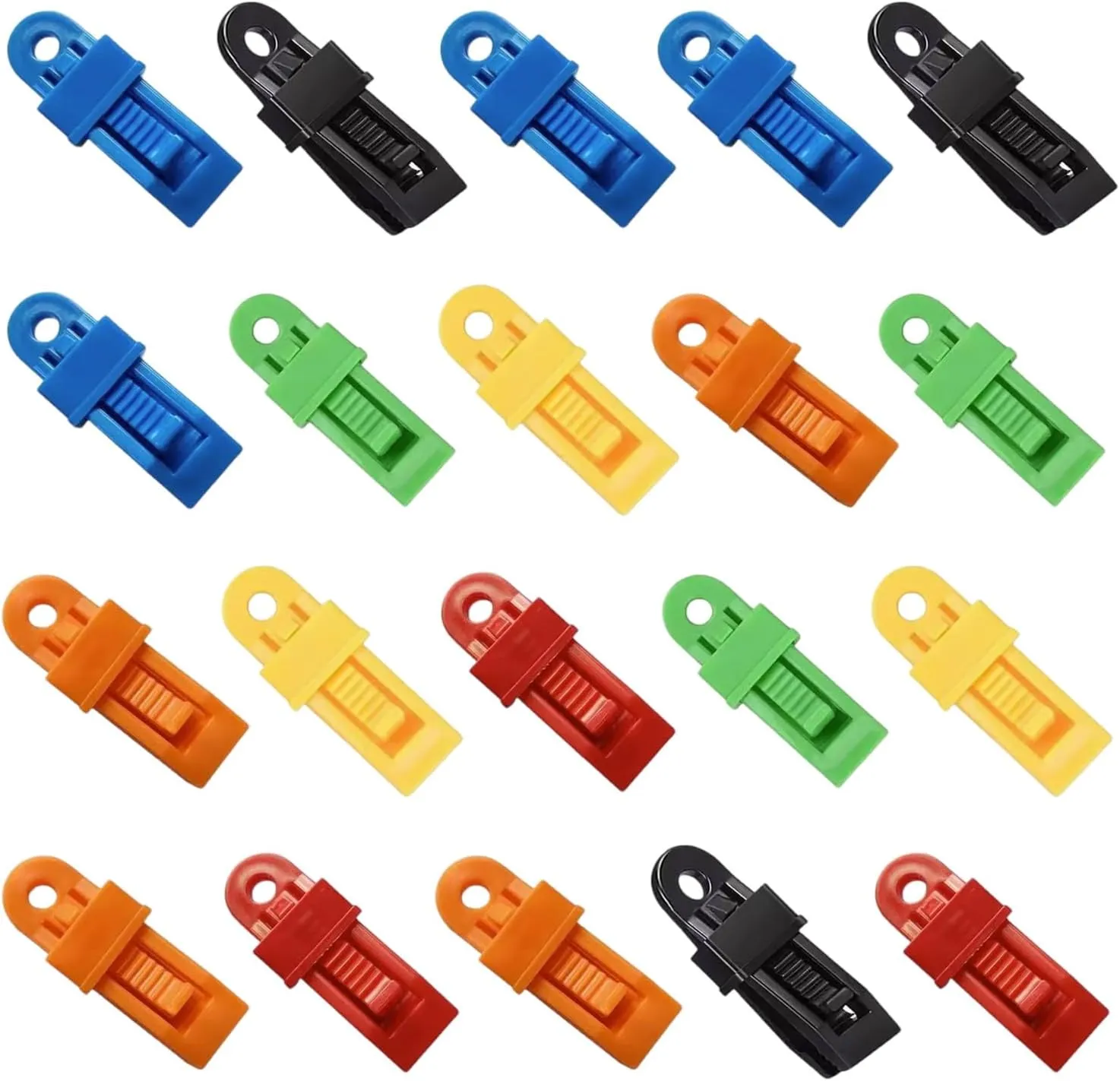 20Pcs Tarp Clip Heavy Duty Lock Grip Tarp Clamps Tarpaulin Clip and Clamps for Tents, Shade Cloth Clip