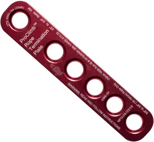 22 kN Rope Termination Plate – Aluminum Rigging Plate for 5/8"–3/4" Kernmantle Rope – Anchor Plate for Vertical Lifeline and Fall Protection