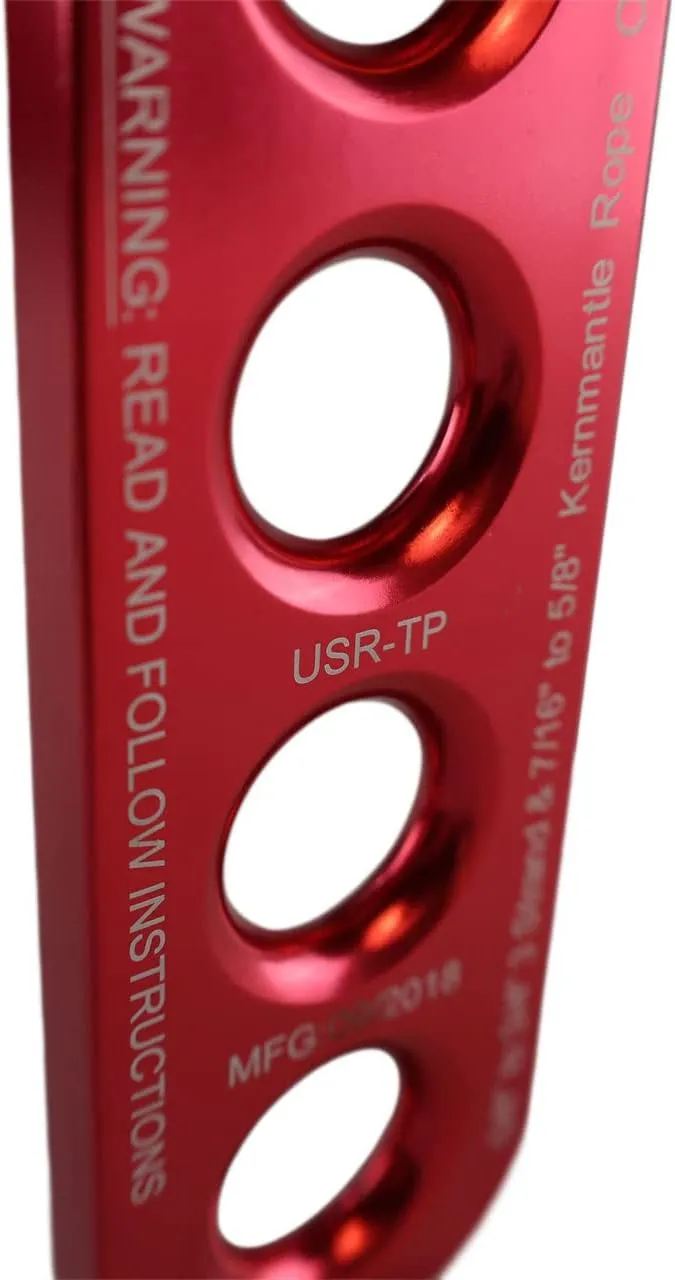 22 kN Rope Termination Plate – Aluminum Rigging Plate for 5/8"–3/4" Kernmantle Rope – Anchor Plate for Vertical Lifeline and Fall Protection