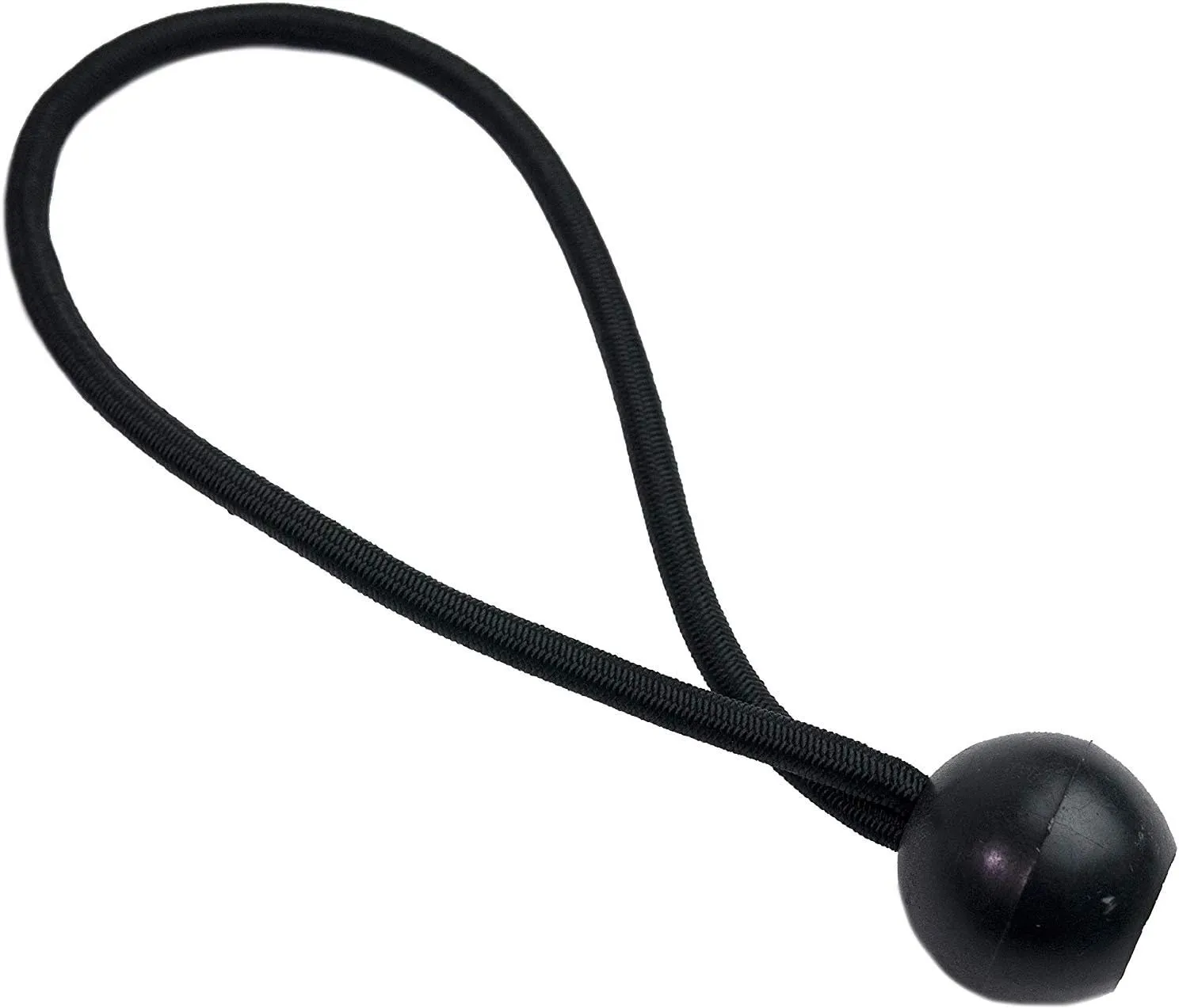 25 Pack Ball Bungee 6 inch Black | HeavyWeight 6'' Tarp Bungee Cords | Weather Resistant Tie Down Strap 5mm Thickness | For Camping, Tents, Cargo, Holding Wire and Hoses