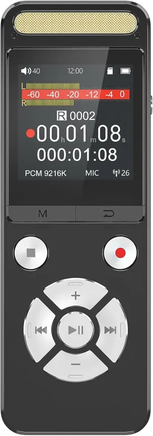 256GB 9216Kbps Digital Voice Recorder - 8684Hrs Recording Storage Voice Activated Recorder with Playback Noise Reduction - Audio Recorder Device for Lectures Meetings Interviews