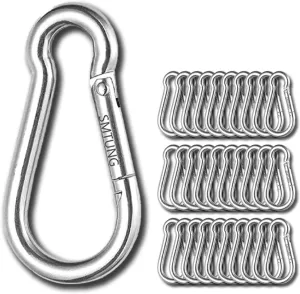 304 Stainless Steel Spring Snap Hook Carabiner Multifunctional Carabiner Camping Fishing Hiking Traveling