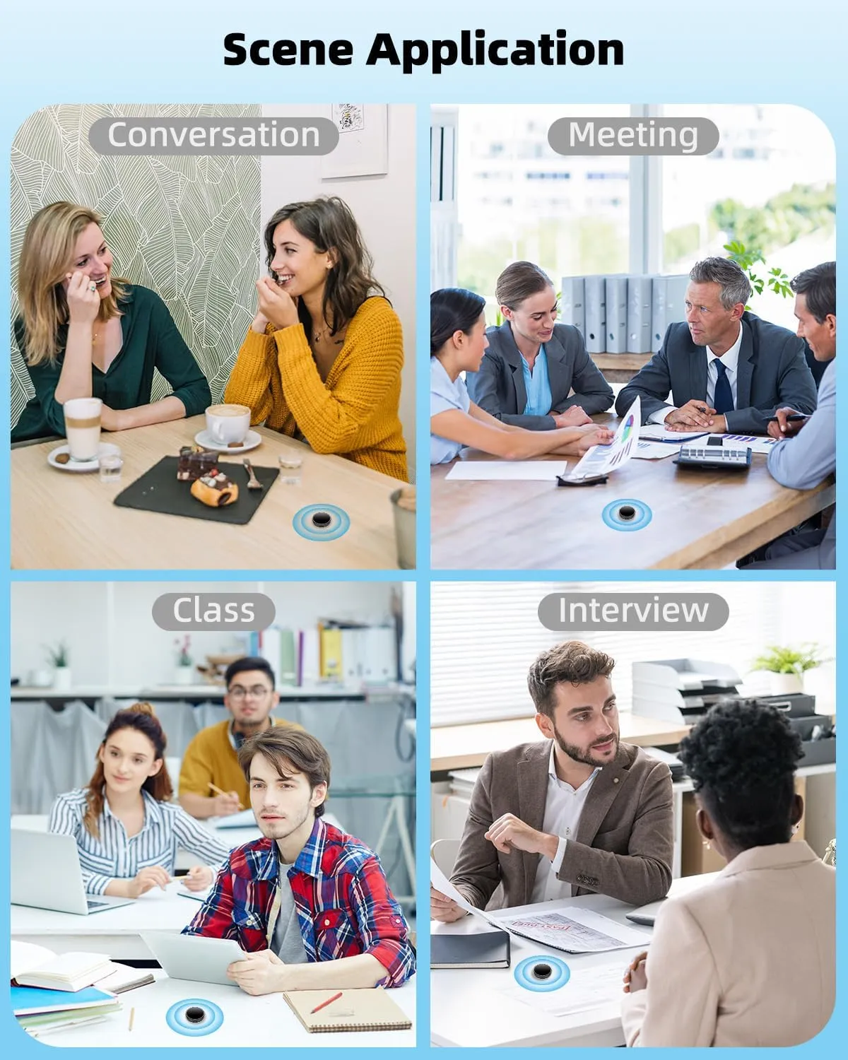 3072Kbps Magnetic Voice Recorder, Audio Recorders with AI-Intelligent Triple Noise Cancellation, 128GB Voice Activated Recorder with 9500Hours Store, Recording Device for Lectures, Meetings, Intervie