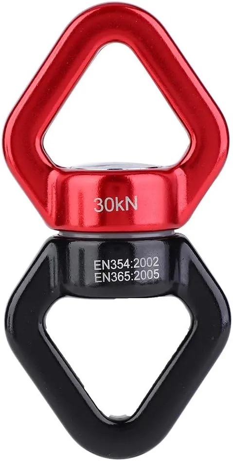 30KN Swing Swivel, Outdoor 360 Degree Rotational Device Multi Purpose Climbing Rope Swivels Connector for Rock Climbing Yoga