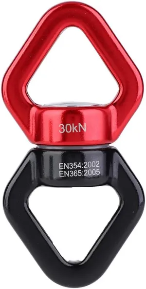 30KN Swing Swivel, Outdoor 360 Degree Rotational Device Multi Purpose Climbing Rope Swivels Connector for Rock Climbing Yoga