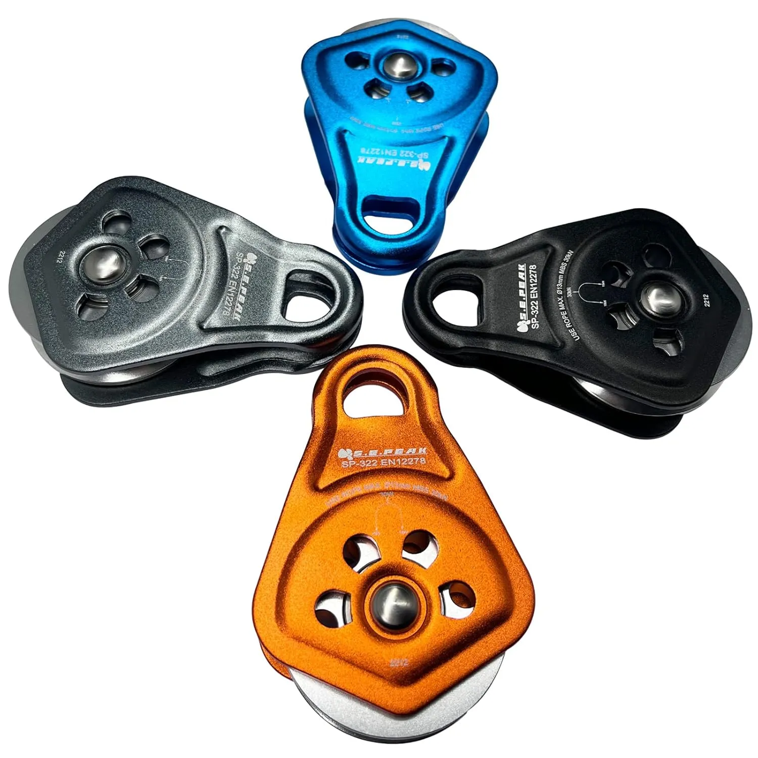 30kN Upgraded Rescue Single Pulley Sheave with Swing Plate,CE High Strength Pulley for Backyard Zipline, Climbing, Rock Rescue Lifting, Hauling, Fit Rope up to 13 mm/Holds Up to 6750lbs,Black