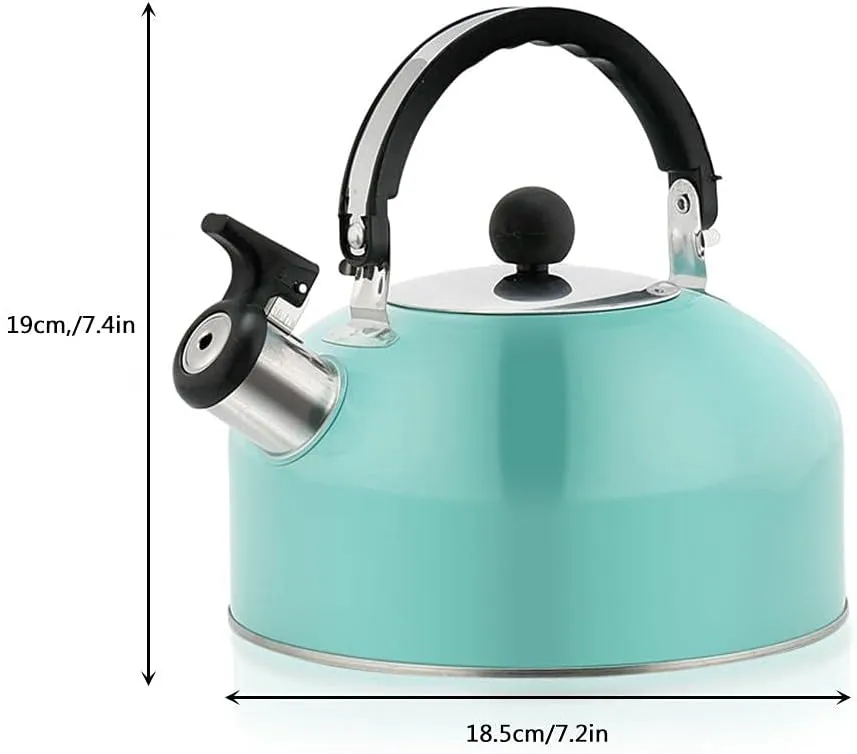 3L Stainless Steel Whistling Camping Bottle Lightweight Kettle for Camping Trips ()