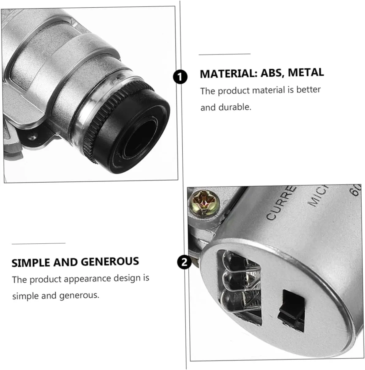 3sets 2pcs Portable Mini Jewelry Loupe Banknote Detecting Device Lightweight Magnifier for Currency Identification Present for Collectors Jewelry Enthusiasts 2pcs*3