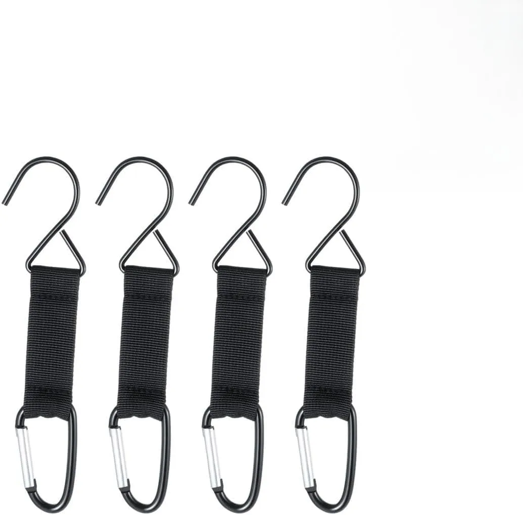 4-Pack Carabiner Hooks for Fence, Nylon Safety Clip for Baseball, Softball, Tennis, Outdoor Sports, and Camping