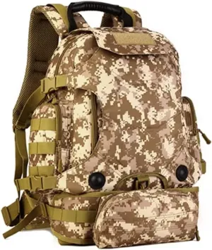 40L Backpack Three-in- Multifunctional Backpack Cycling Mountaineering Bag Travel Hiking Bag(Argento)