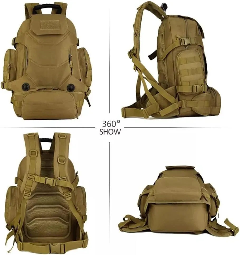 40L Backpack Three-in- Multifunctional Backpack Cycling Mountaineering Bag Travel Hiking Bag(Argento)
