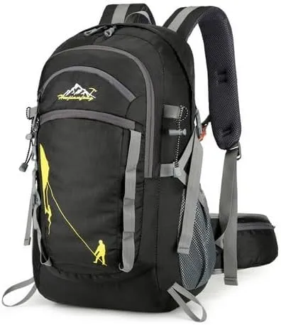 40L Large Camping Backpack,Lightweight Hiking Trekking For Men Women Outdoor Large Capacity Mountaineering Waterproof Bag(Black)