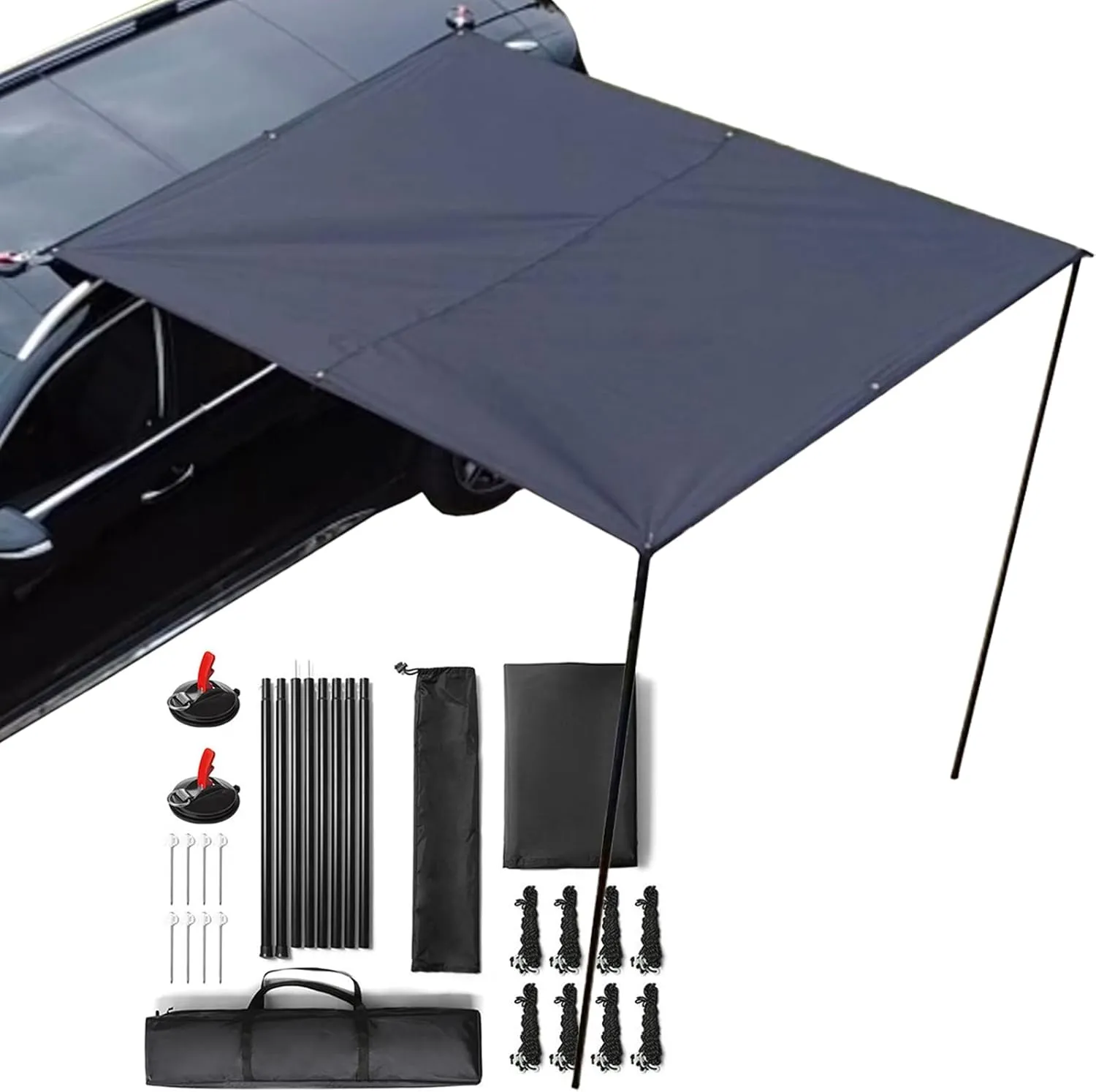 4500g Car Awning Camping - Vehicle Side Shelter, Waterproof Overlanding Shade Canopy with UV Protection | PU3000mm Weather Resistant Tarp for Road Trips Outdoor Travel Setup