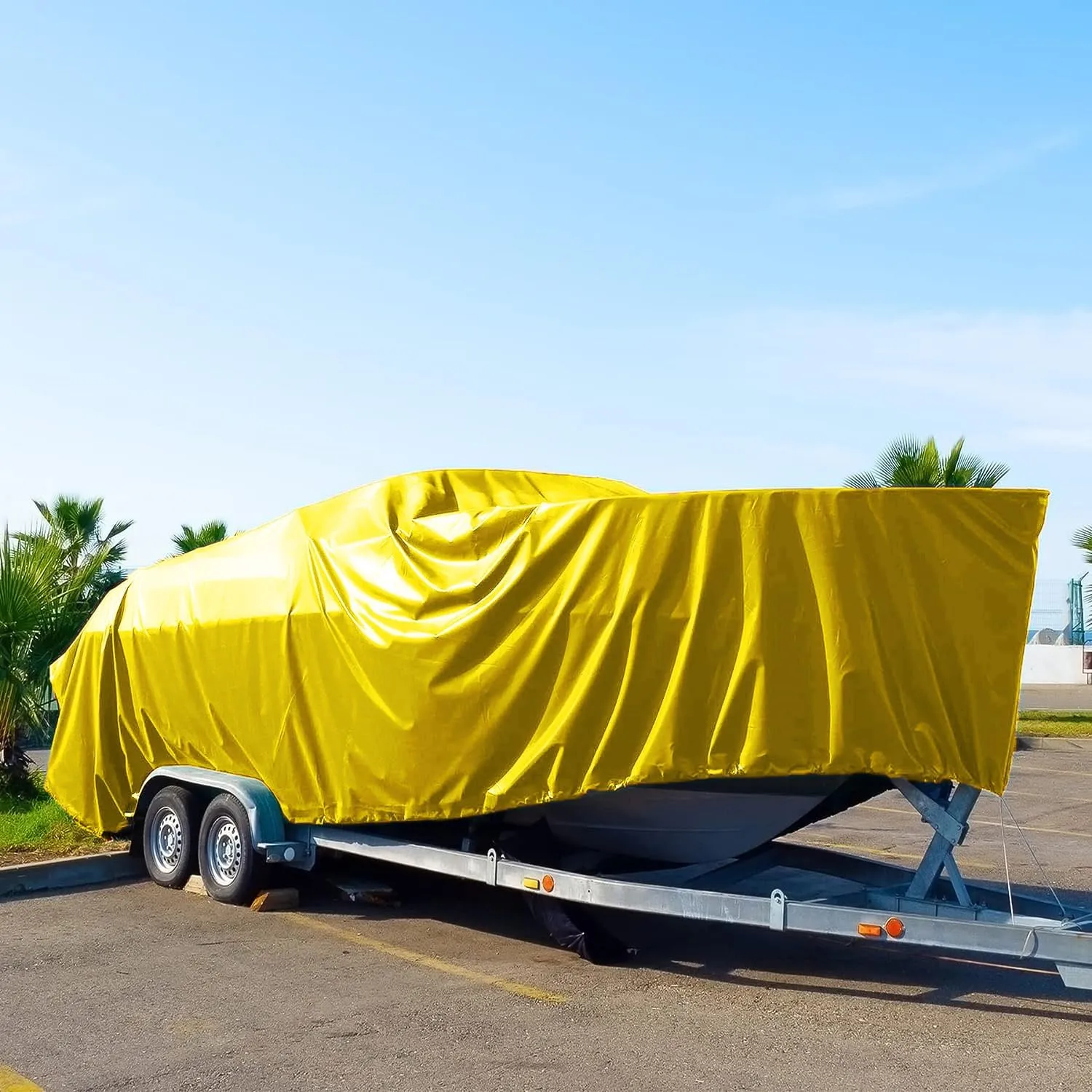 5 x 7 Yellow Tarp 12 Mil Extra Heavy Duty 3 Ply Reinforced Canopy 6 oz Premium Shade Tarp 3 ply Finished Size (4.6 x 6.6)