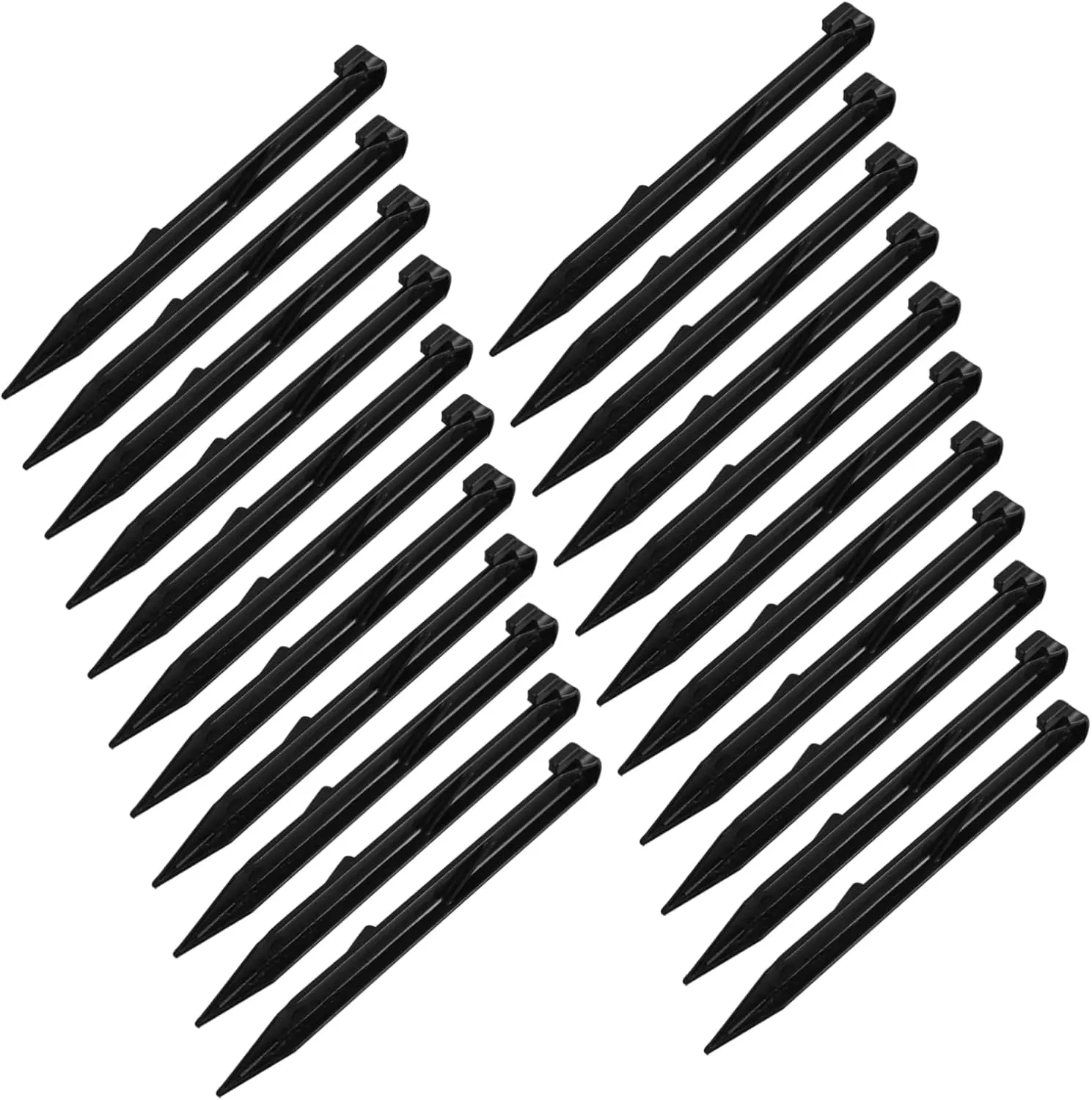 50pcs Heavy Duty Plastic Tent Stakes Outdoor Ground Anchors for Camping Gardening and Landscaping Durable Lightweight Design for Secure Tarp and Tent Setup