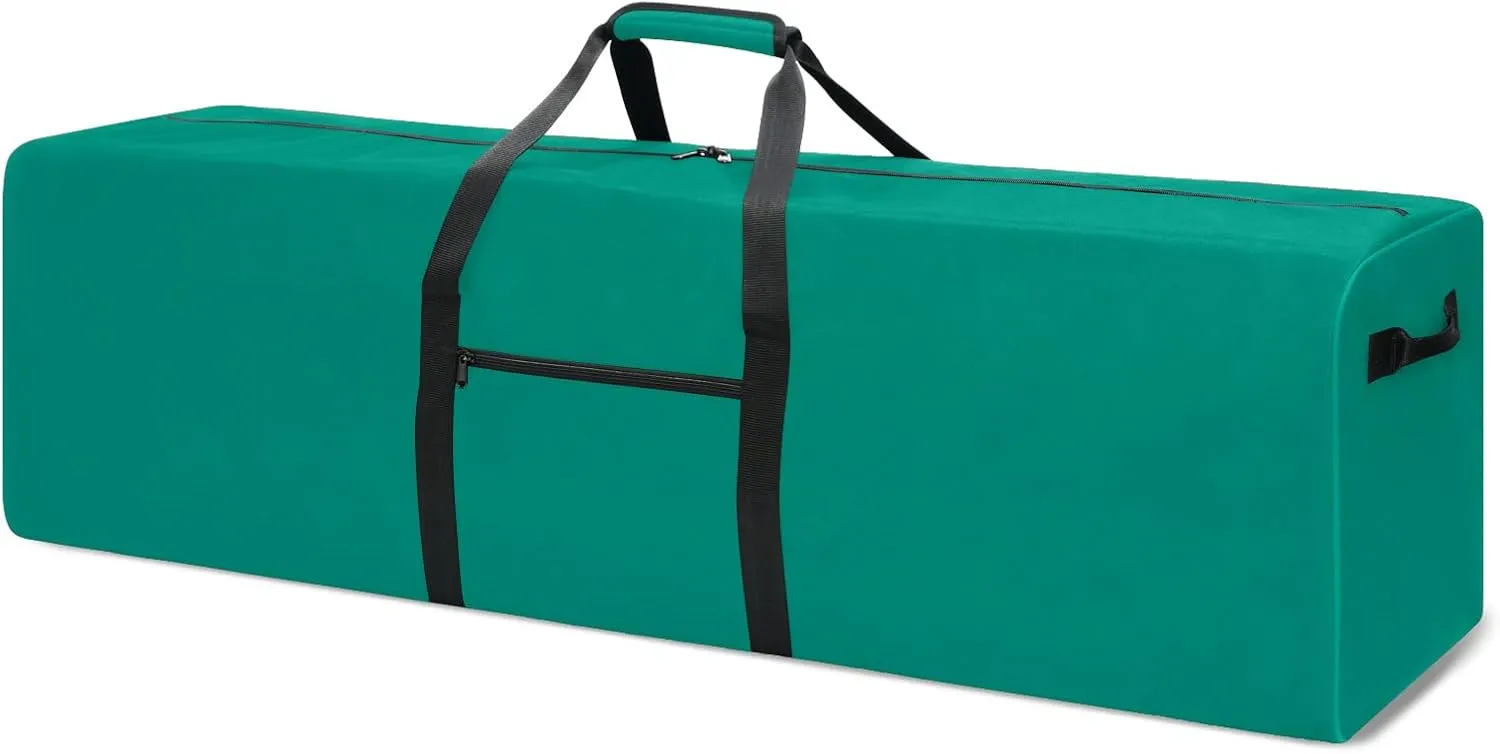 52 Inch Large Duffle Bag for Travel Camping Sport Equipment Storage Bag with 2-way Lockable Zippers (Green)