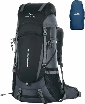 65L Travel Backpack for Outdoor Sport Camp Hiking Trekking Bag Camping Rucksack HK011 1 Year Warranty… (Grey) …