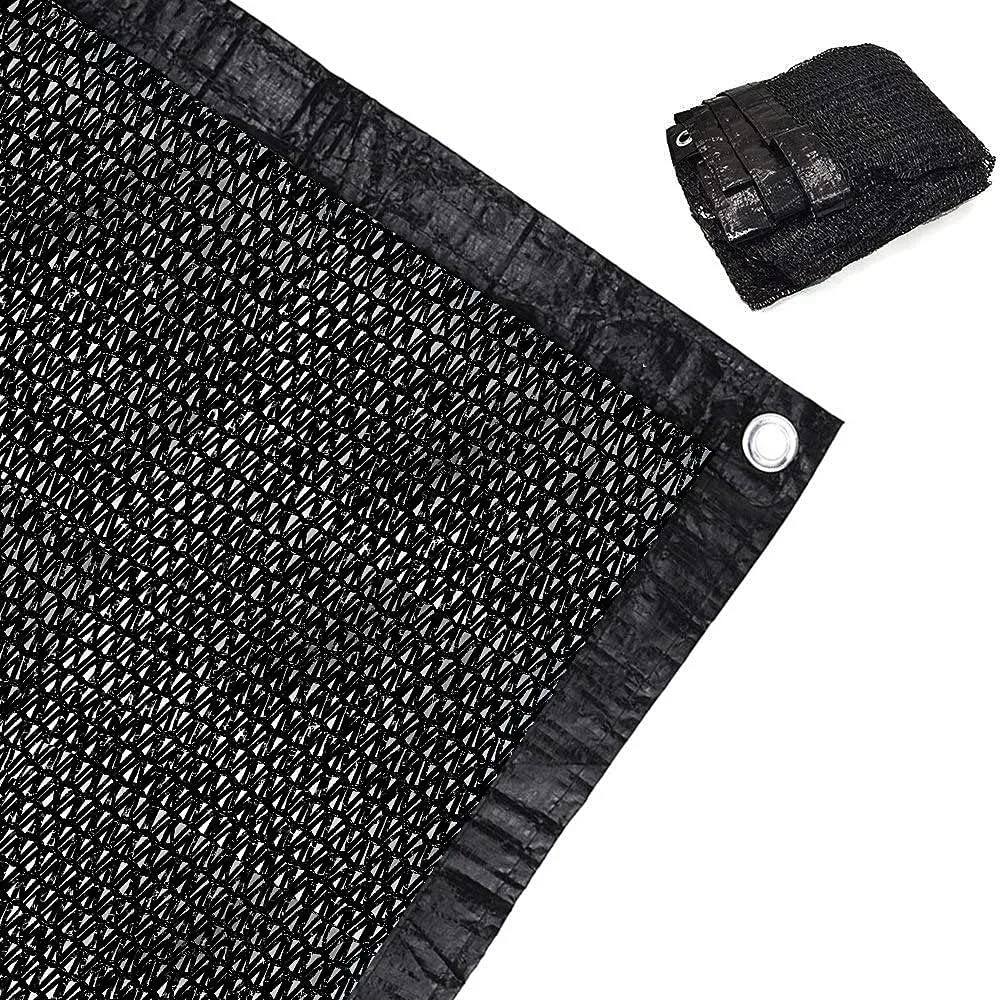 70% Sunblock Shade Cloth Net Black UV Resistant, Garden Shade Mesh Tarp for Plant Cover, Greenhouse, Barn. Top Shade Cloth Quality Panel for Flowers, Plants, Patio Lawn (6.5×20ft(2×6m))