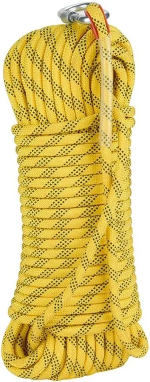 8mm Indoor Outdoor Escape Rope,Static Rescue Rope for Escape Rope, Ice Climbing Equipment, Fire Safety Rescue Rope (Color : Yellow, Size : 8mm x 170m)
