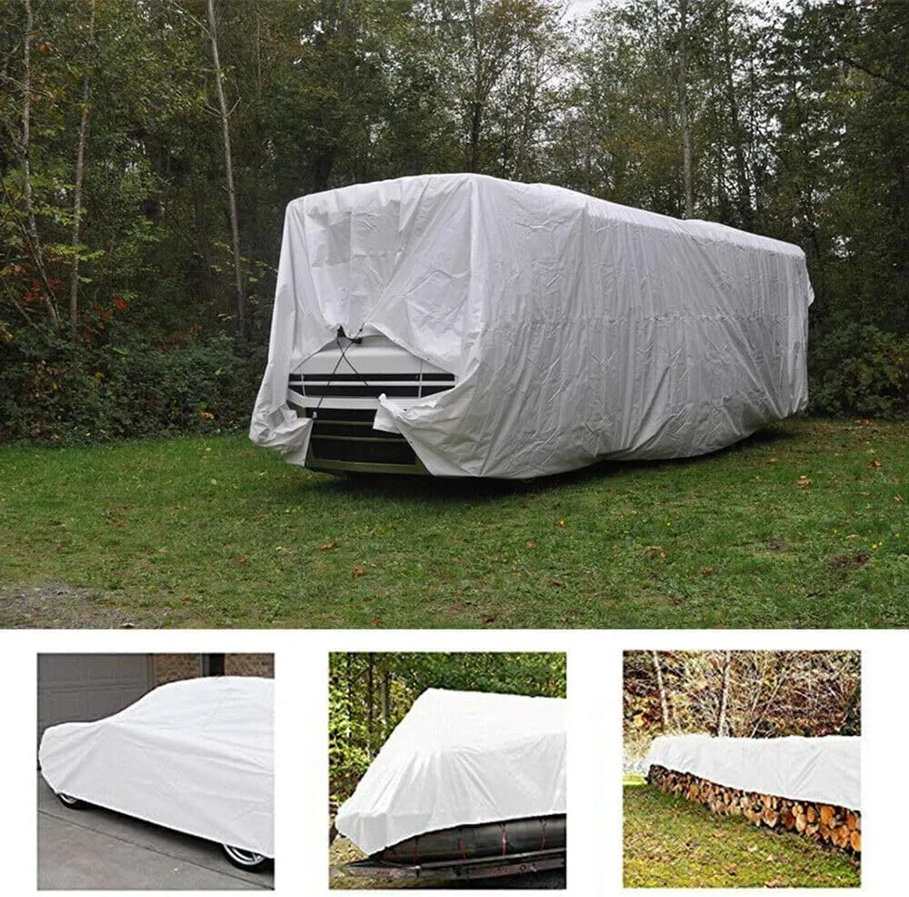 8'x 20' Tarps Heavy Duty Thick Waterproof, Poly Canopy White Tent Shelter Cover, 12 Mil Tarpaulin Shade, Rip and Tear Proof, UV Resistant Tarpaulin with Grommets and Reinforced Edges