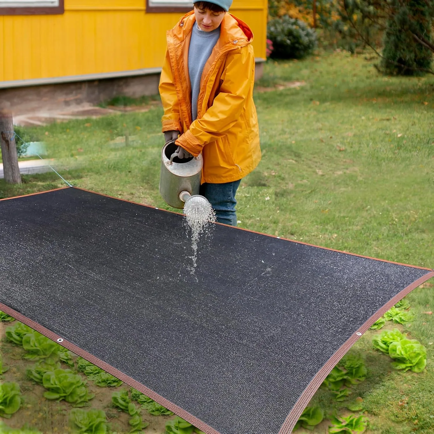 90% Shade Cloth,12 x 16 FT,Tear Resistant Sun Shade Net with Reinforced Grommet,Durable Garden Shade Tarp Cover for Greenhouse,Sunshade Outdoor Patio and Pergola,Chicken Coop,Plant Cover,Black