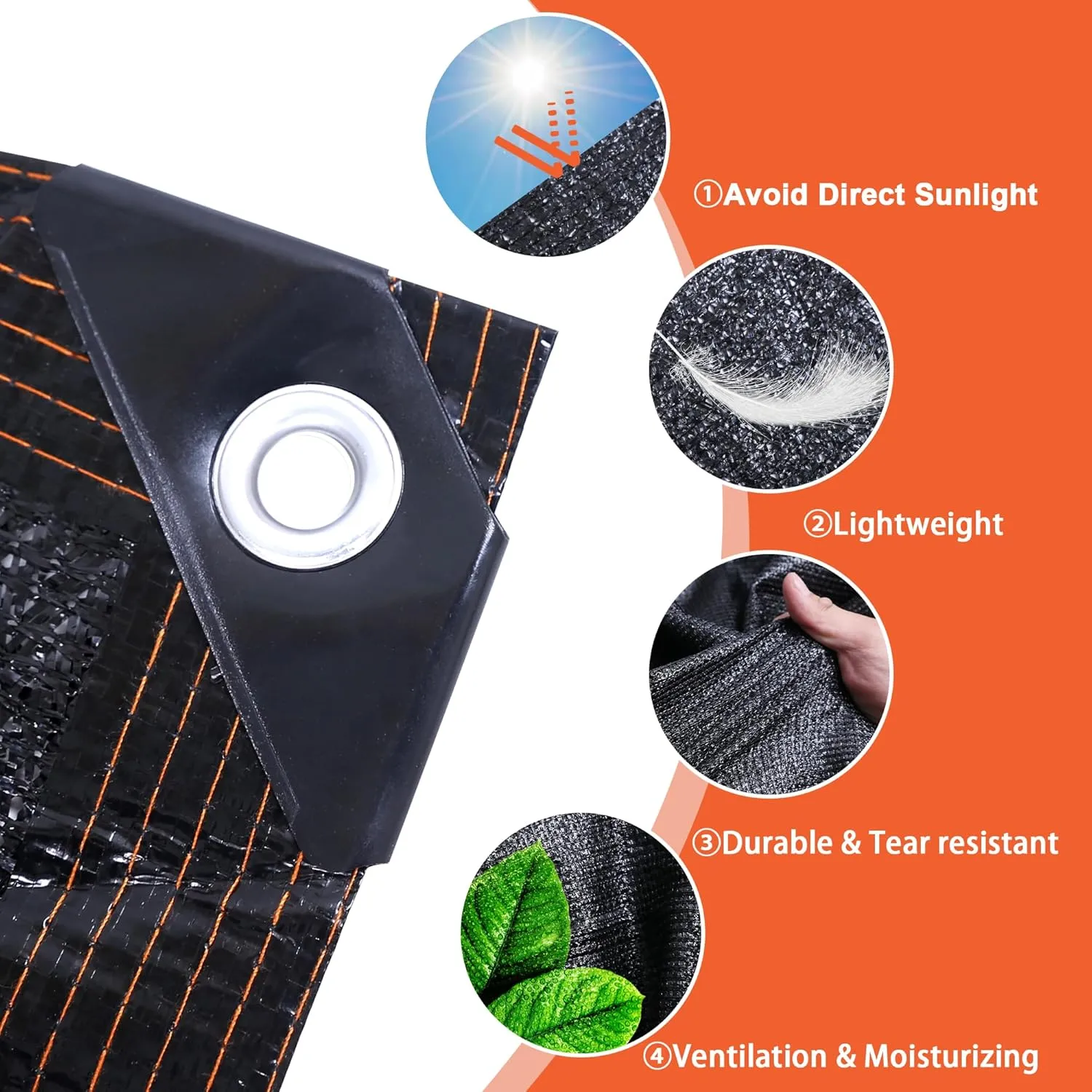 90% Shade Cloth,12 x 16 FT,Tear Resistant Sun Shade Net with Reinforced Grommet,Durable Garden Shade Tarp Cover for Greenhouse,Sunshade Outdoor Patio and Pergola,Chicken Coop,Plant Cover,Black