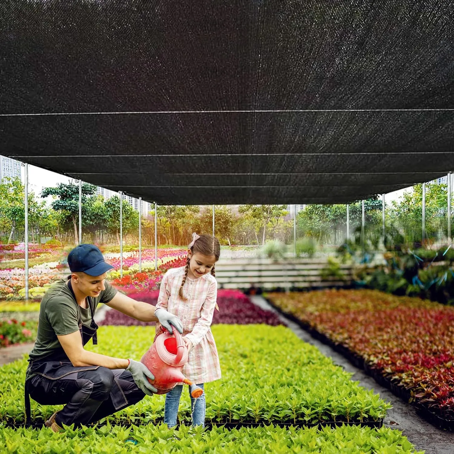 90% Shade Cloth,12 x 16 FT,Tear Resistant Sun Shade Net with Reinforced Grommet,Durable Garden Shade Tarp Cover for Greenhouse,Sunshade Outdoor Patio and Pergola,Chicken Coop,Plant Cover,Black