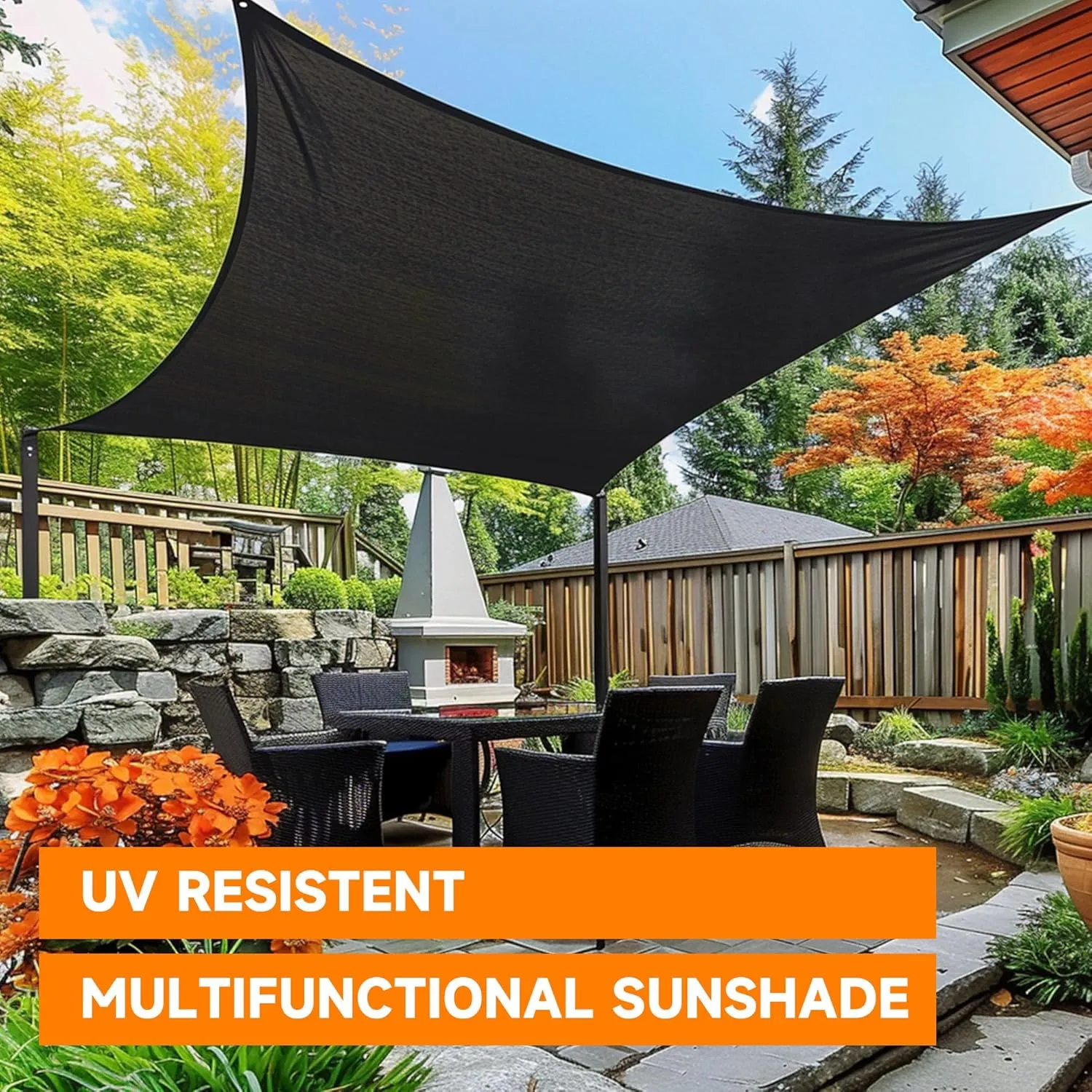 90% Shading Rate 10'x10' Black Shade Cloth,UV Resistant Durable Mesh Tarp with Grommets&Reinforced Edges, Shade Net Using for Plants Cover, Greenhouse, Dog Kennel, Patio, Chicken House