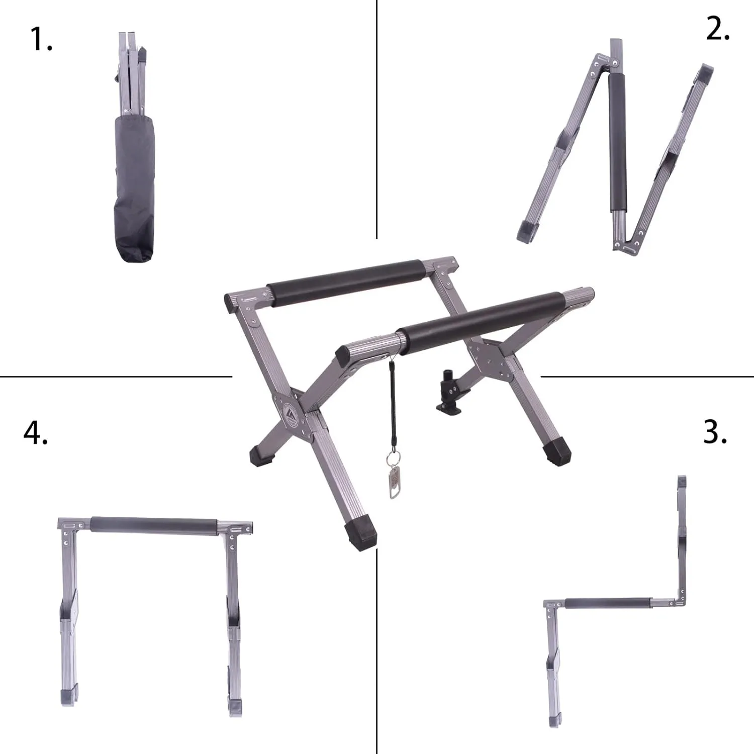 Ablazer Folding Cooler Stand with Carry Bag, Anti-Slip for Camping Hiking BBQ Cooking Picnic Outdoor, Light Weight Foldable Fridge Ice Box Holder