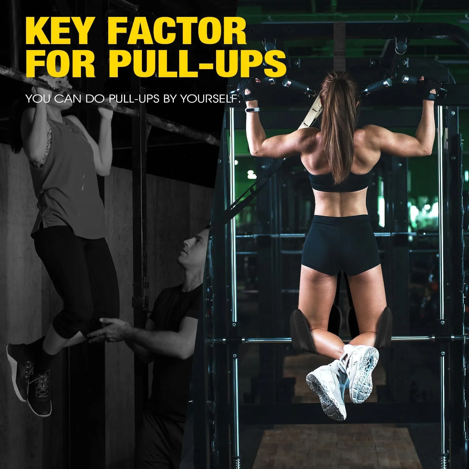 Adjustable Heavy Duty Pull Up Assist Equipment with 4 Assistance Bands - Resistance Bands for Pull Up Bar Workout - Home Gym Fitness Exercise Strength Training