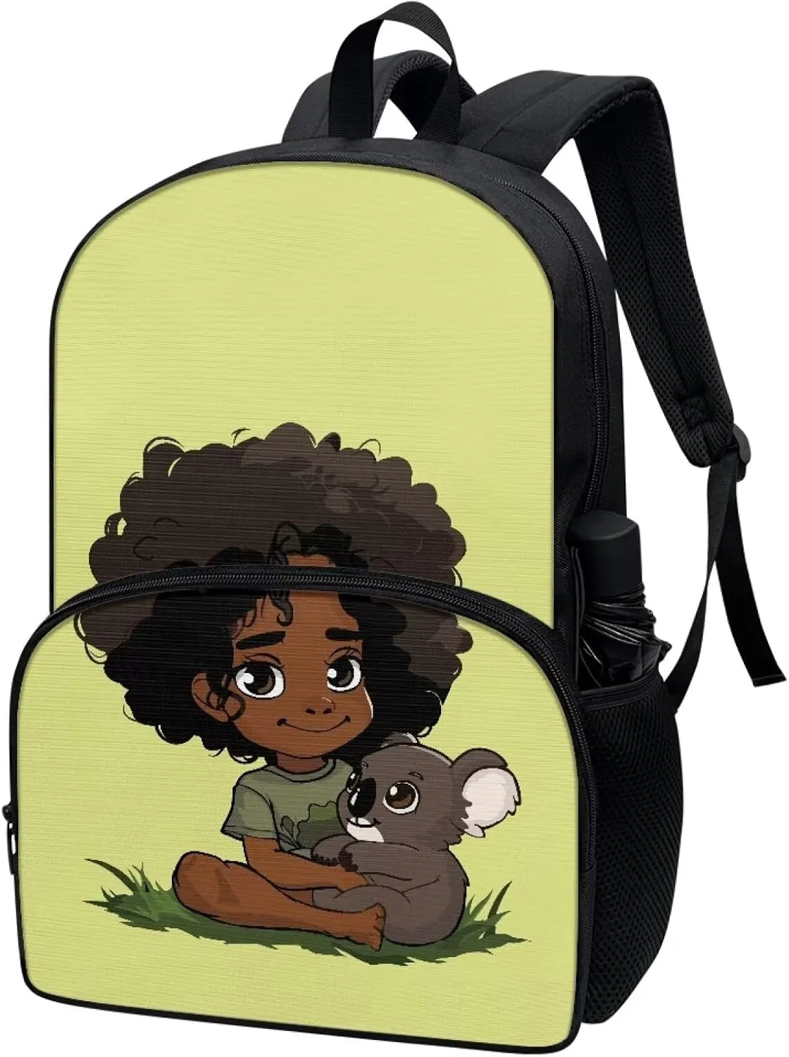 African Girls Backpack for Boys Daycare School Bag 17 Inch Bookbag Fashion Middle Elementary Kindergarten Schoolbag Book Bag Pack for Kids Child