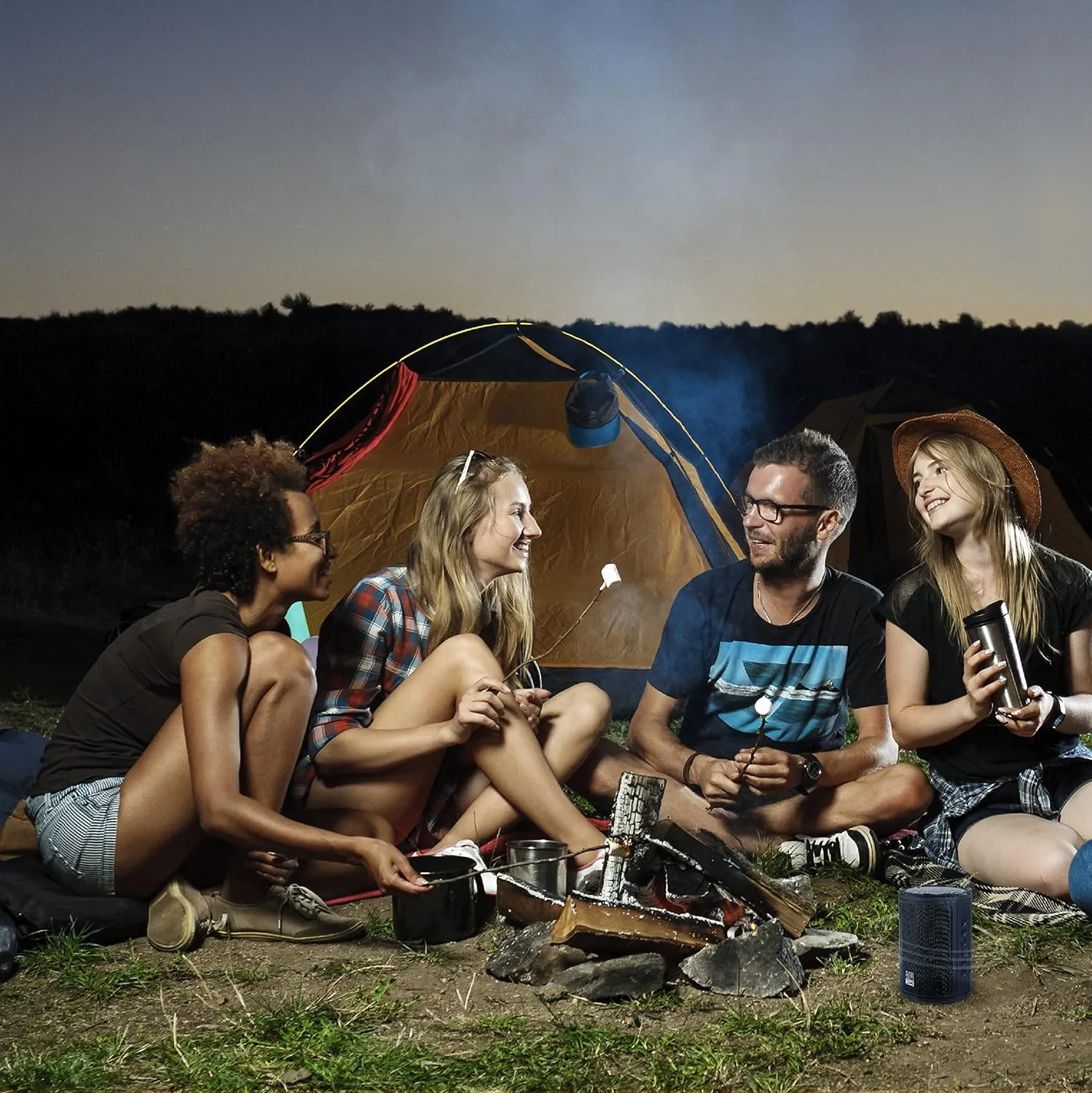 Altec Lansing - HydraMotion Wireless Bluetooth Speaker with 360 Degree Sound, Portable IP67 Waterproof for Outdoors, Shockproof, Snowproof, Everything Proof, 12 Hour Playtime (Black)