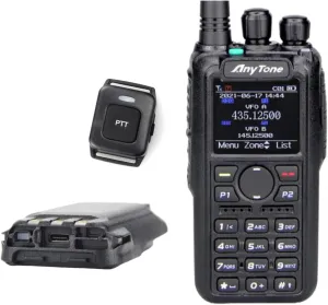Anytone AT-D878UVII Plus Dual-Band VHF/UHF DMR Handheld - Enhanced Bluetooth Model with GPS, APRS RX/TX, and USB Type-C Battery.