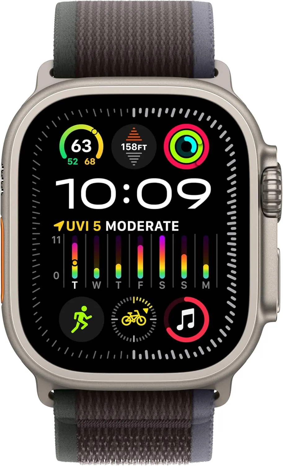 Apple Watch Ultra 2 [GPS   Cellular 49mm] Smartwatch with Rugged Titanium Case & Blue/Black Trail Loop M/L. Fitness Tracker, Precision GPS, Action Button, Extra-Long Battery Life