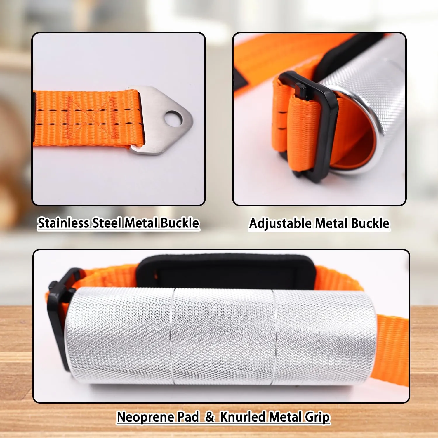 Arm Wrestling Training Handle – 2-Inch Aluminum Grip for Enhanced Pronation Strength, with Heavy-Duty Strap, Carabiner, and Storage Bag