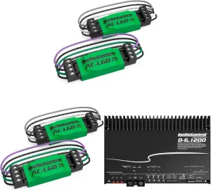 AudioControl D-6.1200 6-Channel Car Amplifier with Digital Signal Processing with 2 Pairs AudioControl AC-LGD 20 Load generating Device, Works in Select 2015-up Chrysler-Built Vehicles