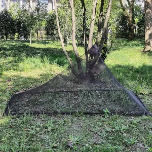 Aventik EDSRDLUZ 400 Fine Meshes Triangular Outdoor Camping Mosquito Net for Camping Bed Compact, Bug Net with Carry Bag 87" x 47" x 39" Ideal for Single Camping Use
