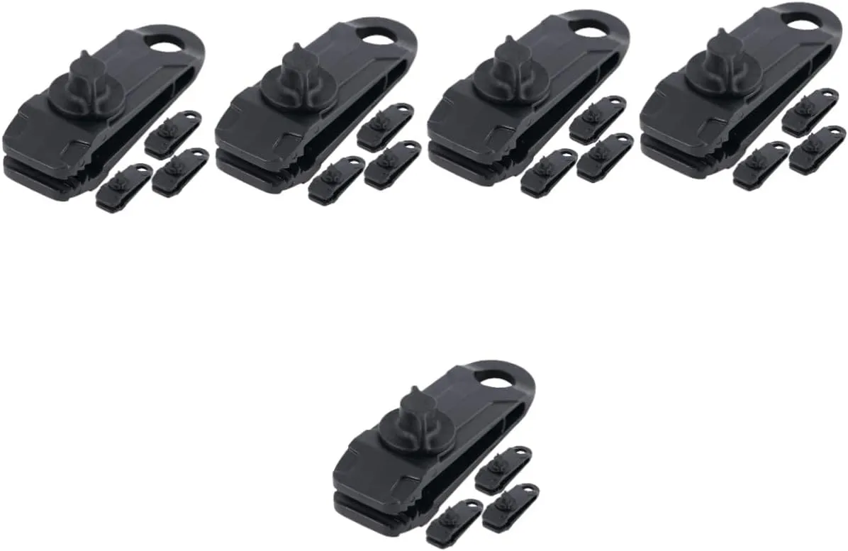 balacoo 5sets Tarp Clips for Tent and Tarp Shelter Portable Windproof Clamps Unique Tooth Design 4pcs*5