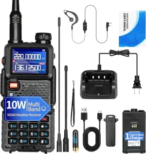 BAOFENG 5RM 10W Ham Radios Handheld Handheld UV-5RM Dual Band USB-C Charging Cable 2500MAh Battery（1PC） (1)