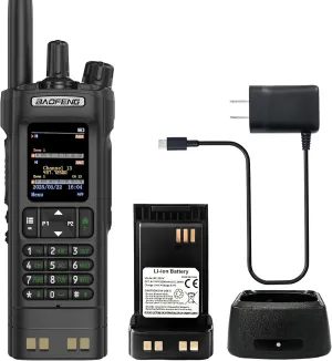 BAOFENG DM32 DMR Radio 10W High Power Handheld Radio GPS/APRS Two Way Raido USB-C Charging Multi-Band FM/AM Wakkie Talkie DM-32