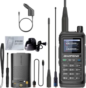 BAOFENG UV-17H GPS Radio High Power USB-C Charging Handheld Radio UV-17 Pro GPS Walkie Talkie for Adult 999 Channels with Type-c Charger Car Charger Cable